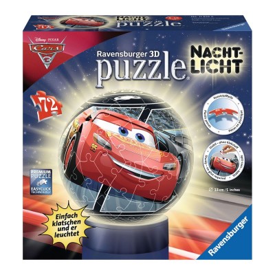 Puzzle ball 72 pièces lumineux la nuit : cars 3  Ravensburger    640027